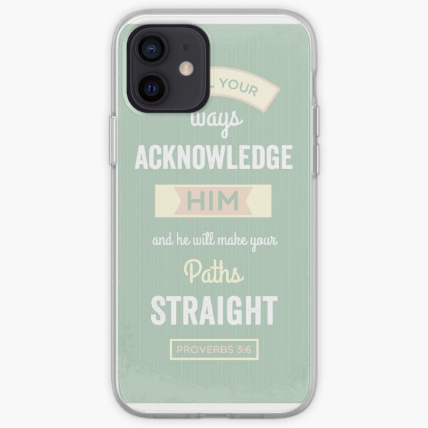 retro vintage mint green bible verse iPhone Soft Case
