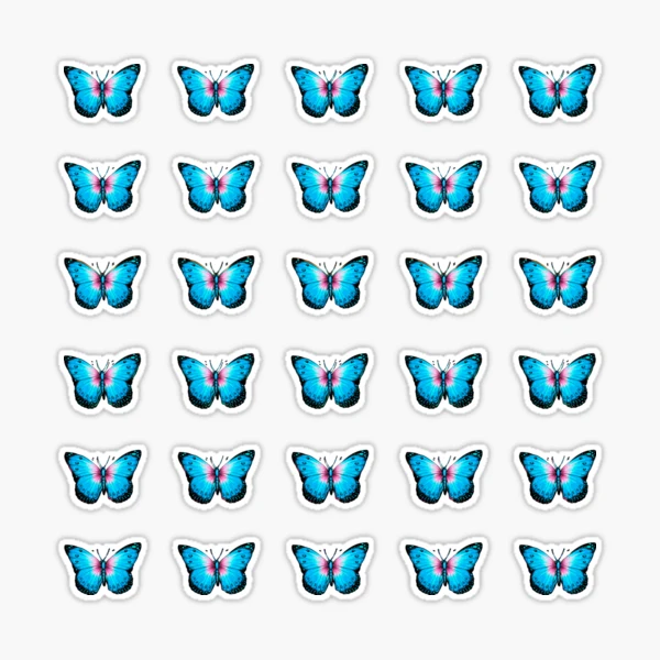 Blue Butterfly Sticker – Moon Light Sticker Co.