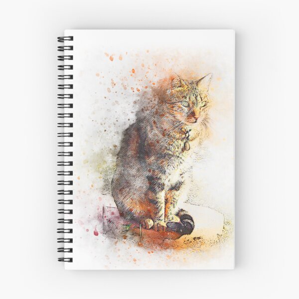 Item preview, Watercolor Cat Sitting Sentry designed and sold by Tej2point0.