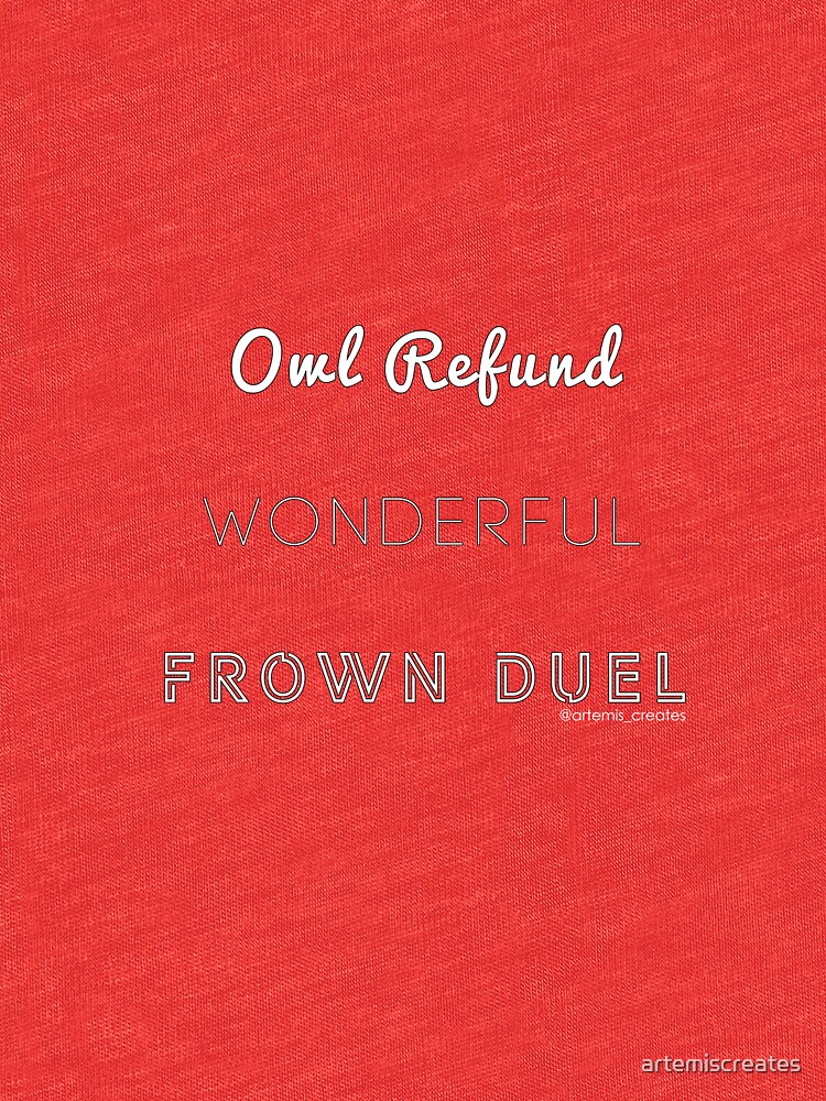 Wonderful Frown Duel by artemiscreates