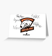 Virtus.pro signed players Greeting Card