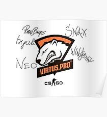 Póster Jugadores Virtus.pro firmados