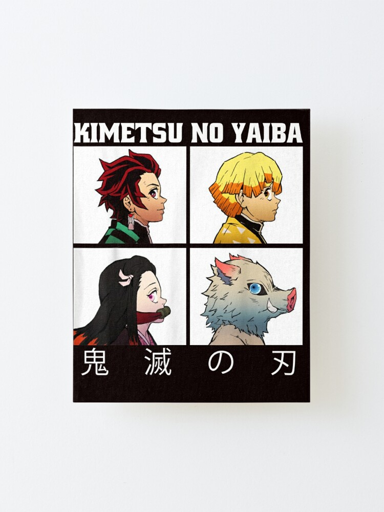 Kimetsu No Yaiba Demon Slayer Anime Manga T Shirt 111 Mounted Print By Oxkiaaz Redbubble