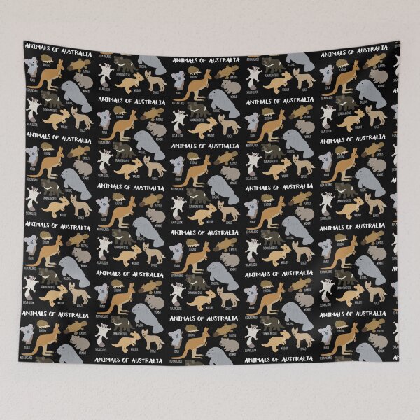 Item preview, Animals of Australia, Australian Animal Lover, Koala, Dingo, Sugar Glider, Platypus, Hedgehog, Tasmanian Devil, Wombat, Red Kangaroo, Wallaby designed and sold by fatamyfan1.