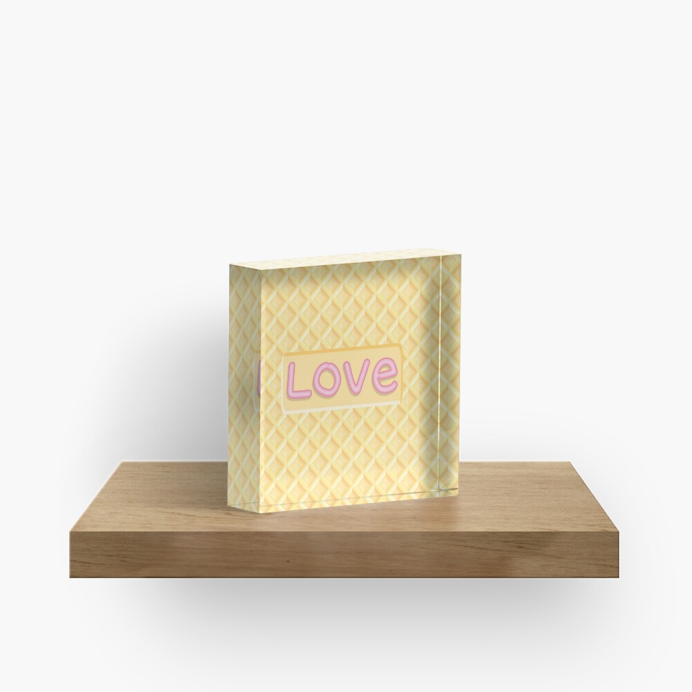 Wafer Cookie Love Acrylic Block