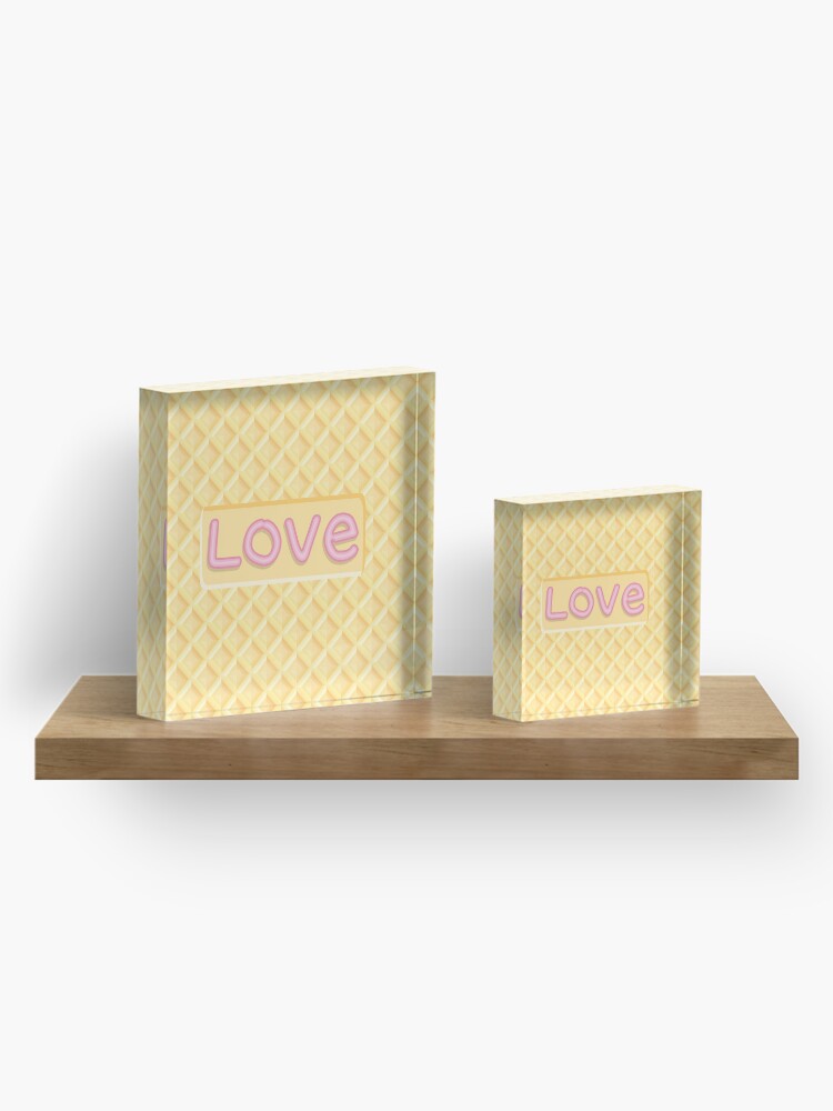 Alternate view of Wafer Cookie Love Acrylic Block