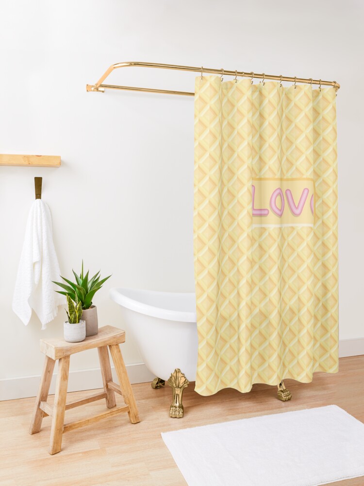 Alternate view of Wafer Cookie Love Shower Curtain
