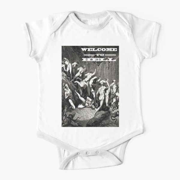 Welcome To Hell Short Sleeve Baby One Piece Redbubble - baby boo hell roblox