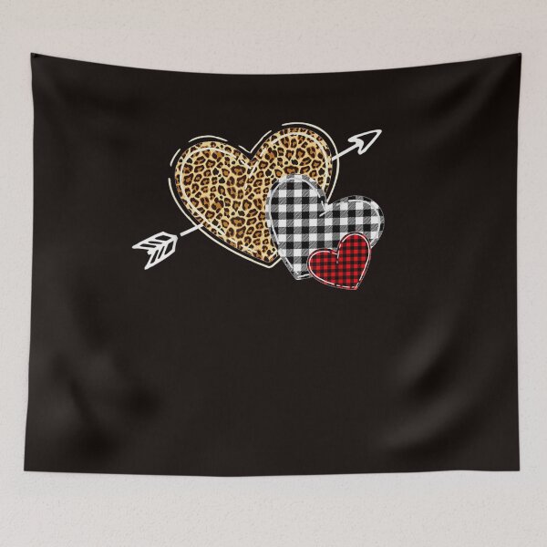 Item preview, leopard heart buffalo plaid heart valentine day t shirt 555 designed and sold by wfbkcef.