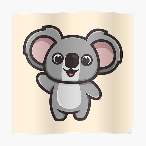 Poster Kawaii Koala Par Flakey Redbubble