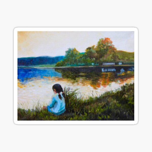 The Distant Shore by American Artist Hilary J England Sticker