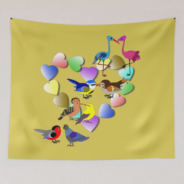 Item preview, i love you kissing birds designed and sold by busurman.