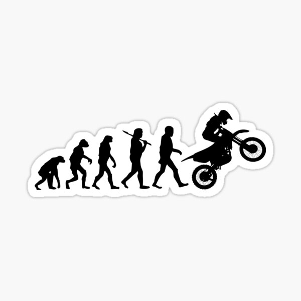 Dirt Bike Evolution Motorcycle Sticker Man Decal