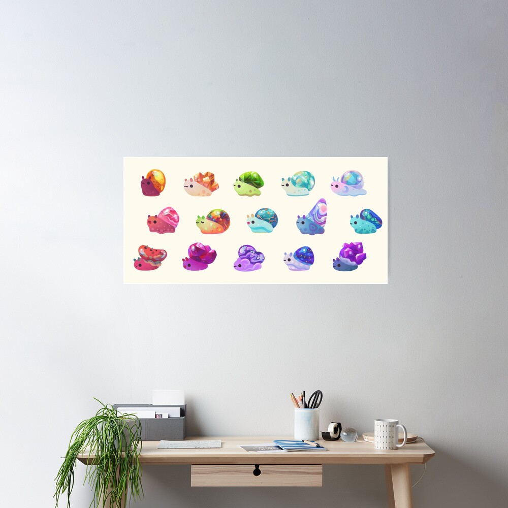 Jewel Snail - pastel Poster