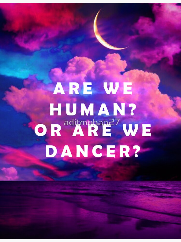 are-we-human-or-are-we-dancer-the-killers-design-sticker-for-sale