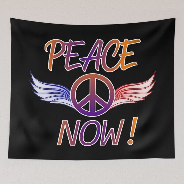Item preview, Peace Now Peace Sign with Wings Anti War Activist designed and sold by CharJens.