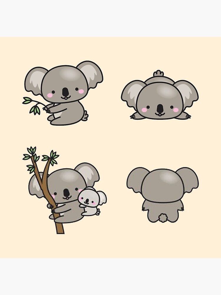 "Kawaii Koala Sticker Pack" Poster for Sale by Flakey Redbubble