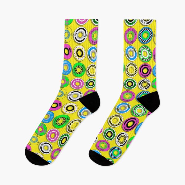 Item preview, retro skate wheels on yellow  designed and sold by B0red.