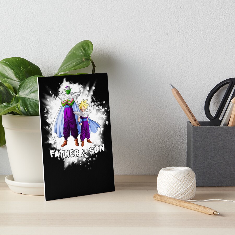 "Gohan and Piccolo Father and Son Sticker" Art Board Print by hayesade