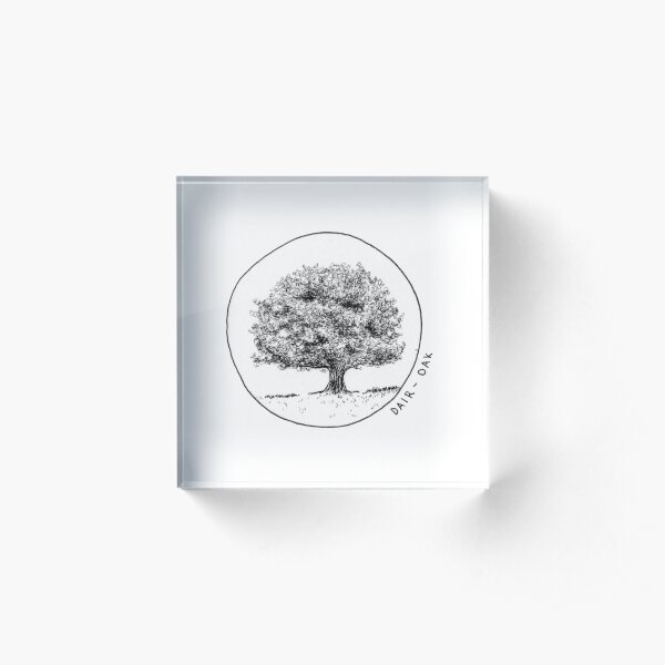Dair (Oak) Gaelic Tree Acrylic Block