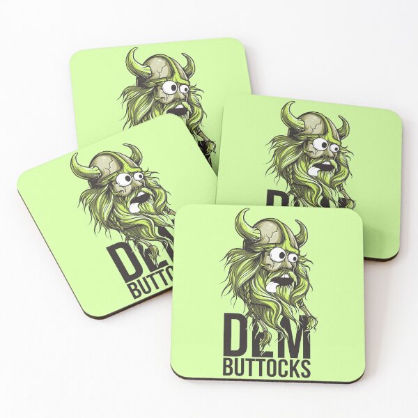 Item preview, Dem Buttocks Lime Green Beard Viking designed and sold by aventi24.