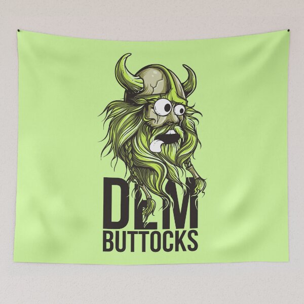 Item preview, Dem Buttocks Lime Green Beard Viking designed and sold by aventi24.