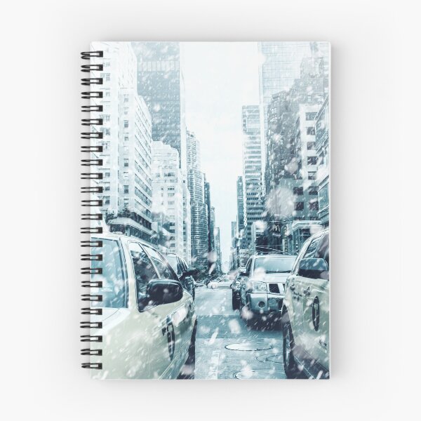 Item preview, New York City Snowing Blizzard Photo Big Apple Streets Cars designed and sold by livianasgifts.