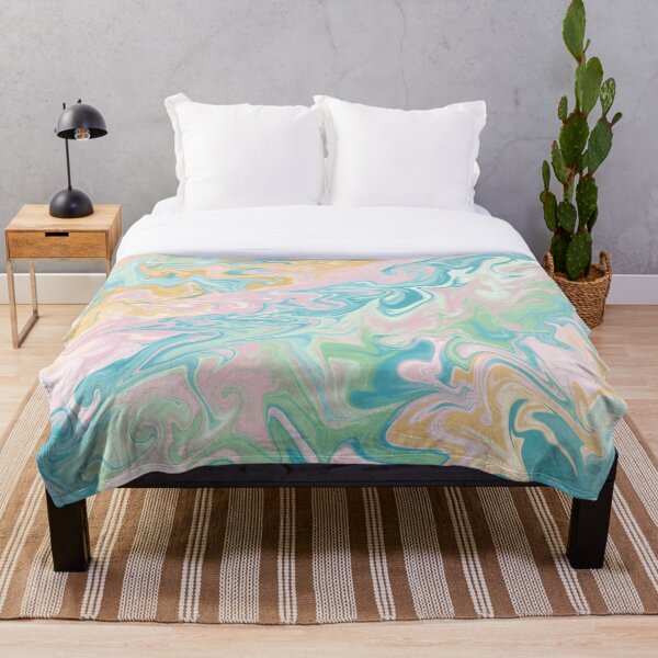 Item preview, Pastel Multicolored Marble Abstract in Blue, Orange, Pink, and Green designed and sold by tmckaydesigns.