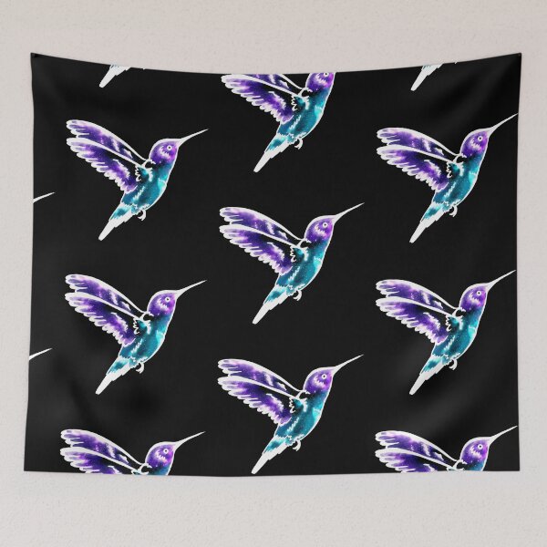 Item preview, cute multicoloured galaxy hummingbird designed and sold by TheDoodlemancer.