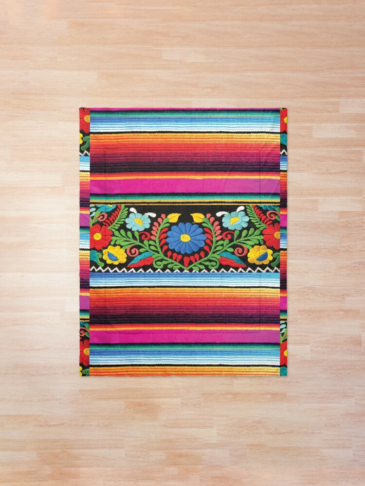 Alternate view of Serape and Flowers Comforter