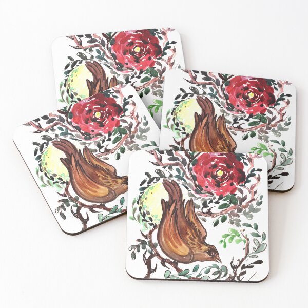 Item preview, Bird and rose designed and sold by SashaKorablik.