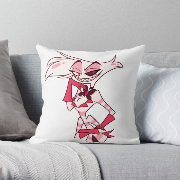 hazbin hotel angel dust sticker + more Throw Pillow