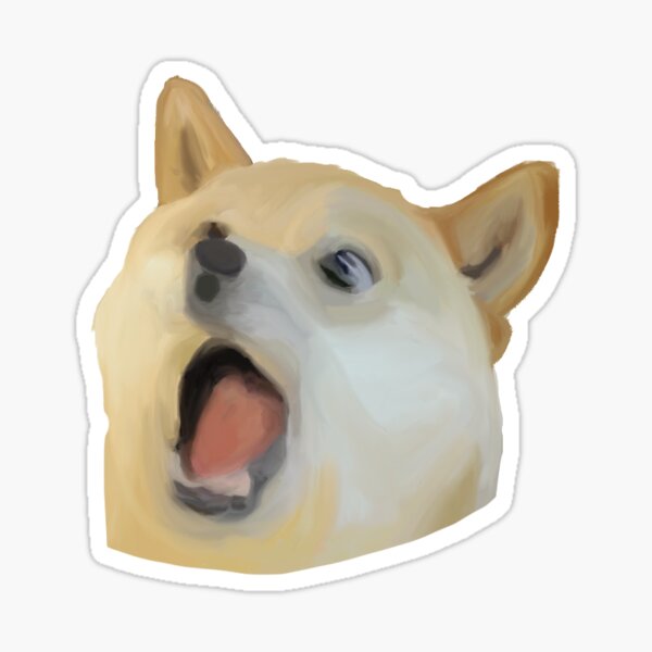 Doge Meme Stickers Redbubble - best decal of doge roblox