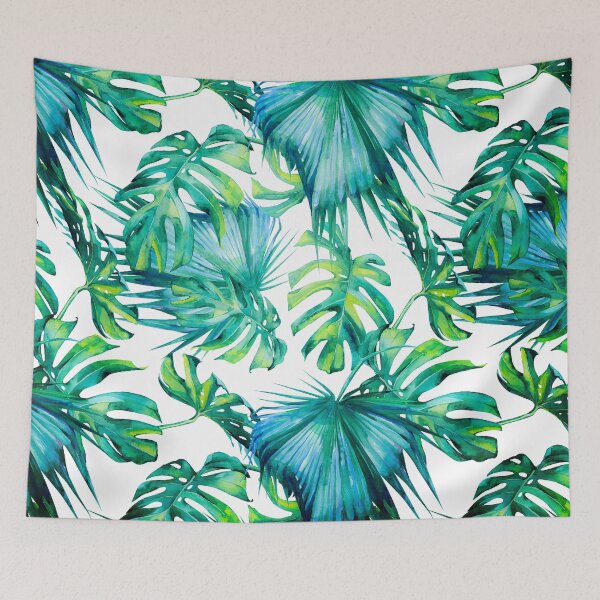 Item preview, Blue Jungle Leaves, Monstera, Palm designed and sold by Wheimay.