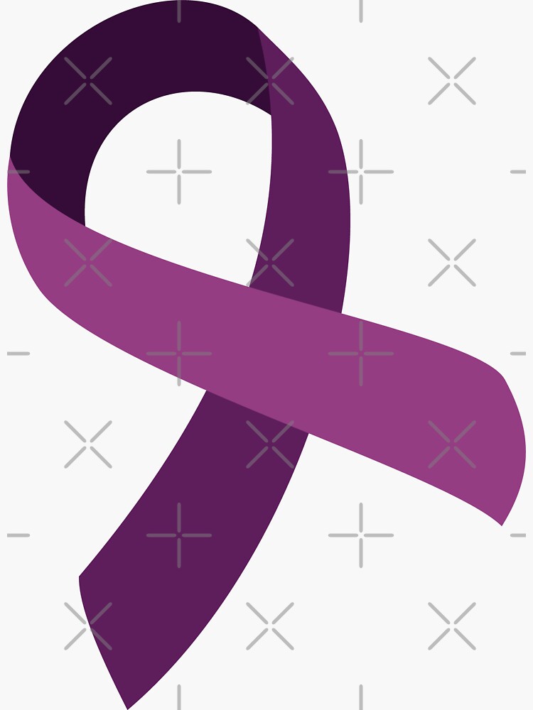 Epilepsy Awareness Purple Ribbon' Sticker