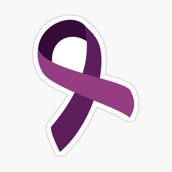 Epilepsy Awareness Purple Ribbon' Sticker