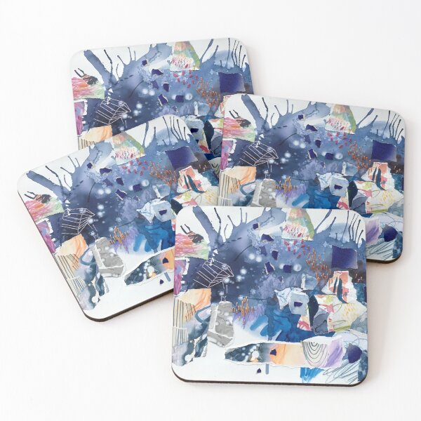 Item preview, Abstract Art Blue Splatter Paint designed and sold by Heather Kerley.