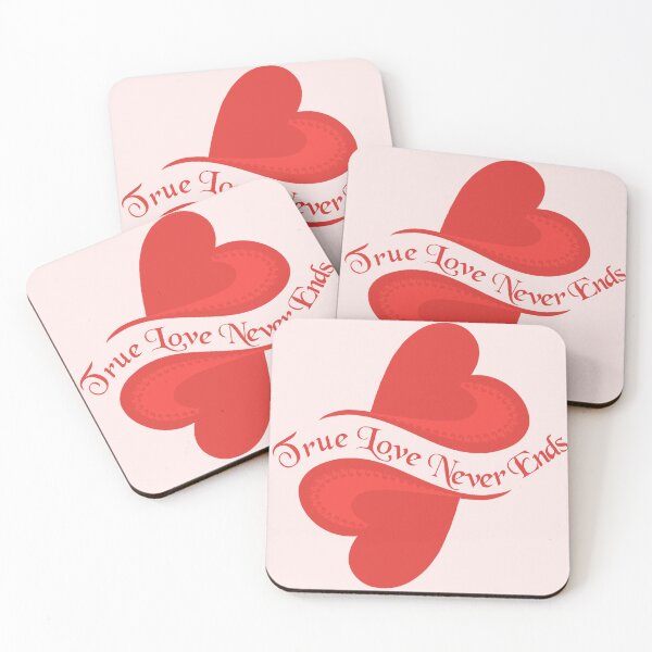 Item preview, “True love never ends” Quote print for Valentine’s Day designed and sold by AP-Style-Loft.