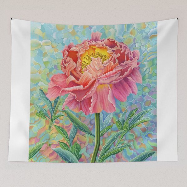 Item preview, Peony Millefiori (acrylic on canvas) designed and sold by Painting By Nature.