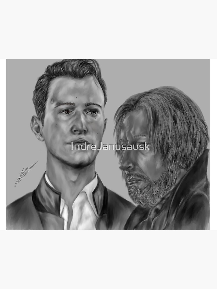 Connor and Hank / Digital Painting / Detroit: Become Human / 