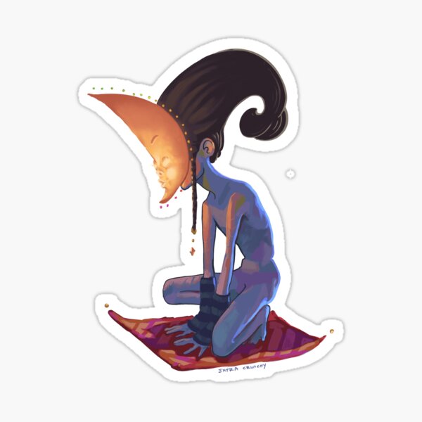 moon mask Sticker