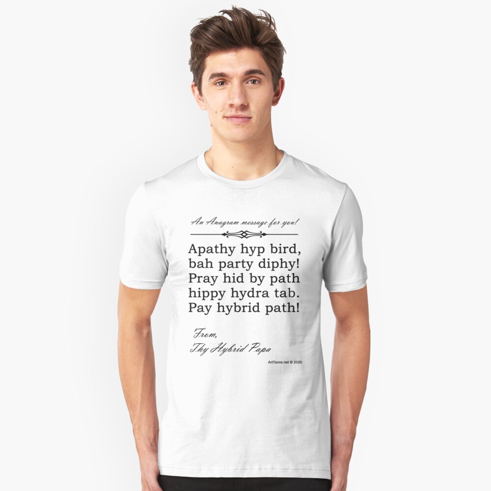 Happy Birthday Anagram Slim Fit T-Shirt
