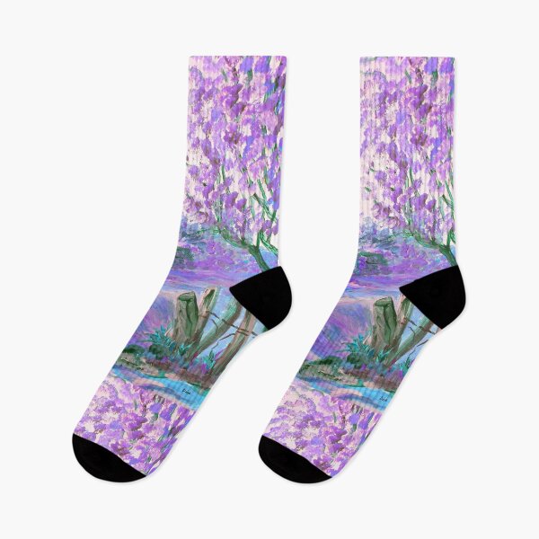 Item preview, Purple Abstract Landscape with Trees designed and sold by EloiseArt.