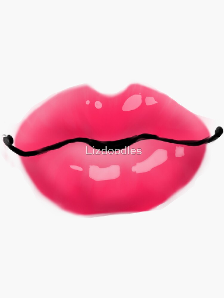 "Candy Lips" Sticker for Sale by Lizdoodles Redbubble
