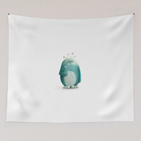 Item preview, Cute little monster, with lovely flowers on his head designed and sold by jonathankemp.