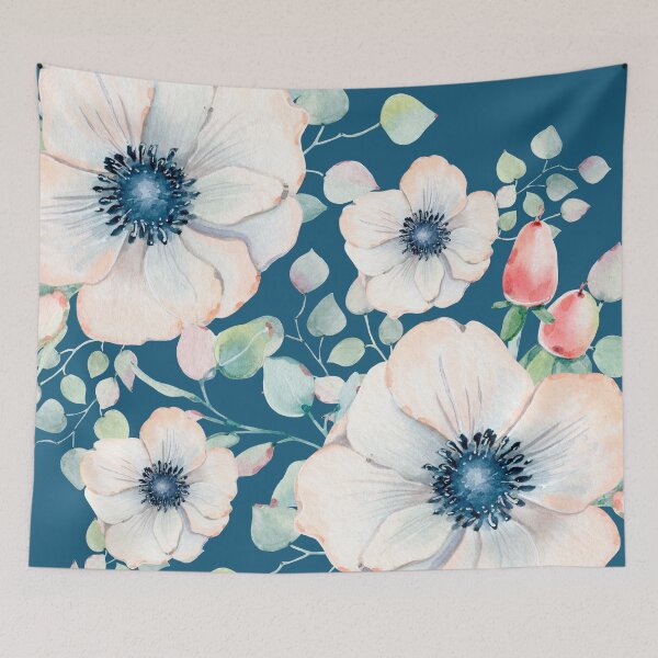 Item preview, Summer Flowers Blue  designed and sold by Wheimay.