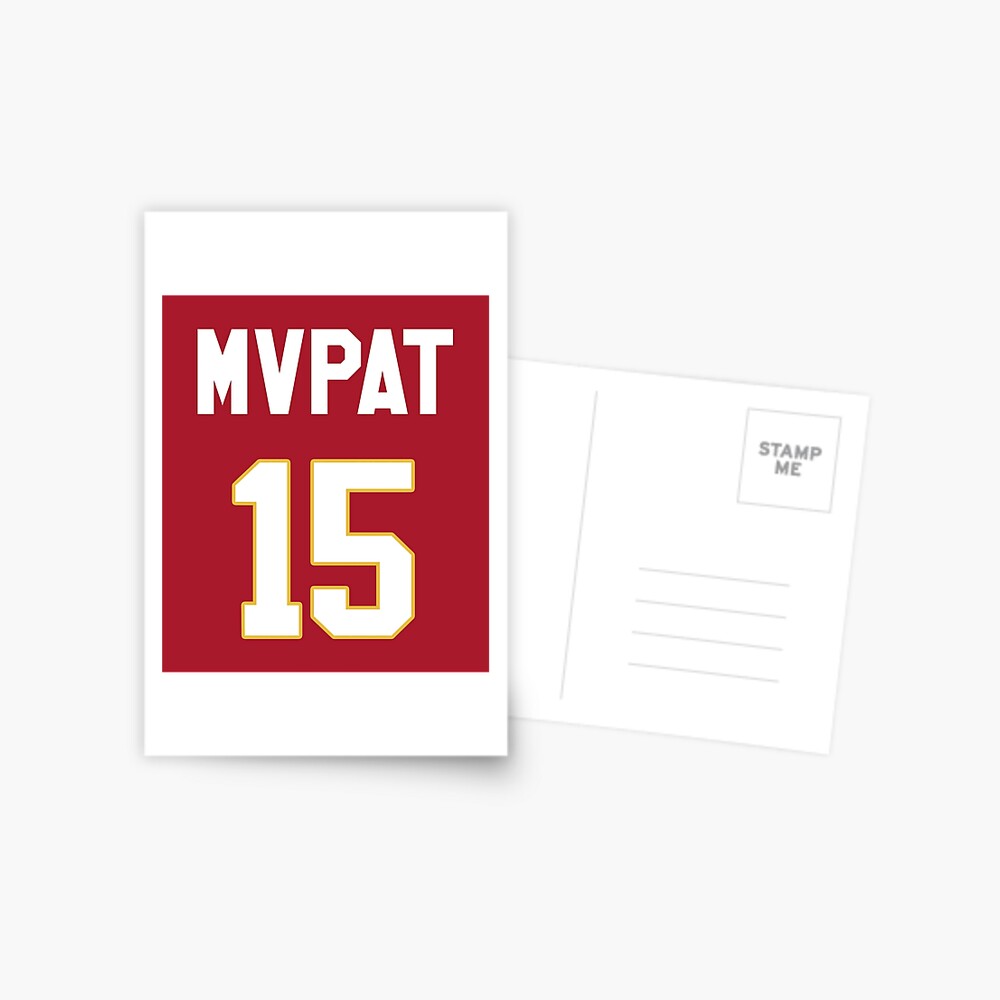 Limited Edition Patrick Mahomes Jersey Style Shirt, MVPAT, MVP, Kansas City  Chiefs Shirt, Mug, Hoodie & Wall Tapestry! Sticker for Sale by GoatGear