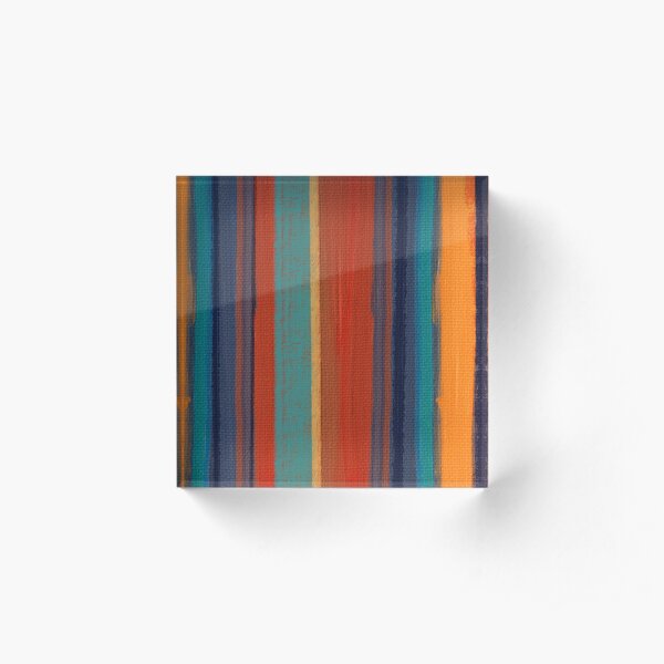 santa anna stripes Acrylic Block
