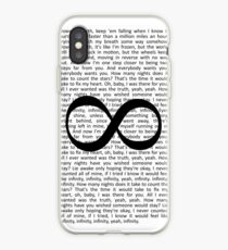 One Direction Infinity Lyrics iPhone Case
