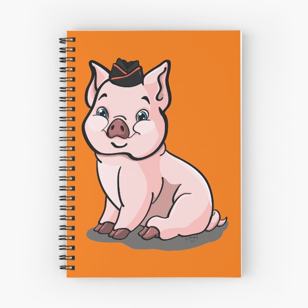 Item preview, Leather Piggy in a Orange Hat designed and sold by TheLexyHeart.